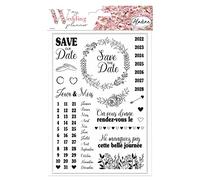 Aladine - Wedding Planner SAVE THE DATE - Planche de Tampons pour Organiser et Planifier votre Mariage de Façon Créative 3260 Noir