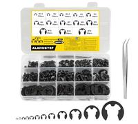 ALAHUGYEF 1000 Pièces Circlips E-Clip Externes, E-Clips | Ensemble de Bagues de Retenue à Ouverture Interne et Externe,Kit de Bagues Circlip à Ouverture E,circlips exterieur13Tailles