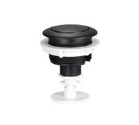 Alanmoship 1 bouton de chasse d'eau de 55 mm en ABS à simple pression pour réparation de couvercle de réservoir, design facile à presser pour l'entretien des toilettes de salle de bain, argent ou noir