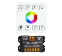 Alanmoship 1 contrôleur de bande LED RF tactile 30 A haute puissance CC 5 V-24 V avec 27 modes et mémoire hors tension pour éclairage de scène à la maison, fête, décoration ABS (CW)