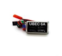 Alanmoship 1 régulateur de tension Ubec 4 A/6 A/8 A, mode de commutation 5 V/6 V/7,4 V sans balais BEC pour modèles d'avions et quadrirotor avec filtre à anneau magnétique pour signal RC stable (6A