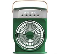 Alanmoship 1 ventilateur brumisateur portable avec pulvérisateur à 5 buses, refroidisseur d'air rechargeable par USB à 3 vitesses, humidificateur de 600 ml, veilleuse 7 couleurs, rotation à 180 ° pour