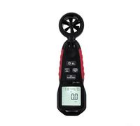 Alanmoship Anémomètre numérique 04-30 m/s avec température et humidité, 6 unités de jauge pour l'observation météorologique et la surveillance de l'environnement, noir