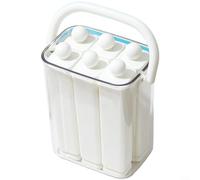 Alanmoship Bac à glaçons avec couvercle 6 ou 12 compartiments, silicone PET PP, design à torsion et déverrouillage, double couche pour éviter le mélange des saveurs, poignée compacte pour le stockage