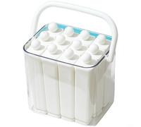 Alanmoship Bac à glaçons avec couvercle 6 ou 12 compartiments, silicone PET PP, design à torsion et déverrouillage, double couche pour éviter le mélange des saveurs, poignée compacte pour le stockage