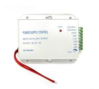 Alanmoship Bloc d'alimentation 12 V 3 A pour système de protection d'entrée avec retard réglable et protection contre les surintensités, transformateur de boîtier en métal pour porte simple et double