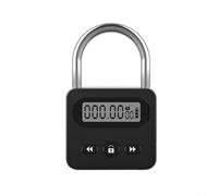 Alanmoship Cadenas électronique rechargeable par USB 999H avec écran LCD, pour entraînement autonome, bureau et école, corps en métal résistant aux éclaboussures, 68 x 44 mm