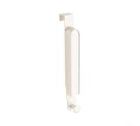 Alanmoship Cintre pliable à suspendre sur porte avec crochets multiples, alliage d'aluminium et PP, télescopique pour portes de 2 à 4,6 cm, gris acier ou blanc crème, idéal pour armoire (4,6 cm blanc