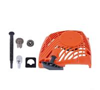 Alanmoship Kit de démarrage et tendeur de tronçonneuse pour CS-370 CS-400 CS-420ES, plaque de traction avec réglage de chaîne et bague de vis d'engrenage pour réparation de coupe de bois de jardin