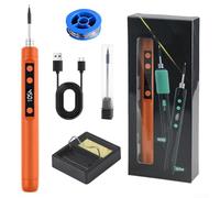 Alanmoship Kit de fer à souder avec connexion USB-C, pointe en alliage et contrôle de précision de la température pour des réparations rapides en déplacement à la maison, à l'atelier ou à l'extérieur