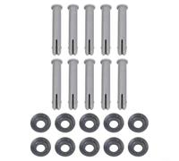 Alanmoship Lot de 10 goupilles et joints de 65 mm pour piscines Power Steel, kit de remplacement pour modèles de cadre, accessoires d'entretien de piscine en plastique