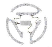 Alanmoship Lot de 3 modules de plafonnier LED 72 W/96 W avec lentille optique et gradation tricolore 6000 K 4000 K 3000 K, installation magnétique pour éclairage de bureau et de maison