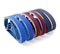 Alanmoship Lot de 30 bandes abrasives 1/2" x 12" à coutures plates pour affûteuse et meuleuse à outils, oxyde de zirconium, alumine et carbure de silicium, P80-P1000, pour polissage du bois et du