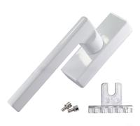 Alanmoship Poignées de fenêtre en aluminium avec serrure, pour fenêtre coulissante à battant inclinable, ouverture inversée, poignées de fenêtre de rechange verrouillables (blanc)