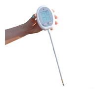 Alanmoship Testeur de sol 3 en 1 pour lumière de pH et d'humidité avec écran LCD, sonde flexible en alliage pour plantes d'intérieur et d'extérieur, surveillance des serres, blanc