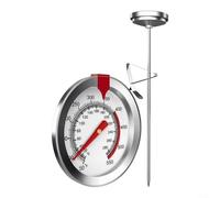 Alanmoship Thermomètre à friture en acier inoxydable avec clip, double échelle de 10 à 290 °C, pour une lecture instantanée de la température d'huile pour frire des bonbons, sonde en acier inoxydable