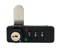 Alanmoship Verrou mécanique à mot de passe pour armoires, clavier sans clé à 3 chiffres avec verrouillage automatique, loquet de casier ABS, verrouillage automatique de type C, serrure à code