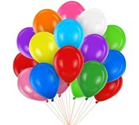 Alaoo Ballons Anniversaire, 100 Pièces Ballons Anniversaire Multicolores, Ballon Mariage, Gonflables Multicolores, Ballons de Baudruche, Helium pour Ballon pour Carnaval Fête Anniversaire Mariage