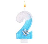 Alaoo Numéro 2 Bougies d'anniversaire, 3D Neige Paillettes Bougie Chiffre | Bougies d'anniversaire Numéro, Bougies Gâteau Topper Decoration, Decoration Gateau Anniversaire pour Les Enfants Adultes