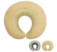 Alaoo Oreillers de Voyage pour Enfant,Compact et Iéger Coussin de Soutien du Cou en Mousse à Mémoire de Forme de U,Oreiller Cervical Portable pour Voyage,Le Camping,Les Vols,3Ans-10Ans,Kaki