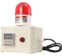 Alarme acoustique-optique industrielle - BJQ-PQZYW-302 - 90-110 dB - 220 V AC - Alarme cyclique temps/travail - Sirène avec flash - Lampe incluse