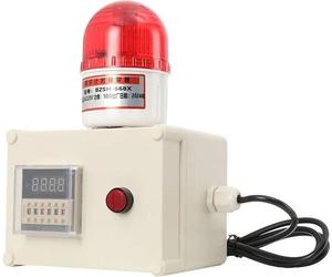 Alarme acoustique-optique industrielle - BJQ-PQZYW-302 - 90-110 dB - 220 V AC - Alarme cyclique temps/travail - Sirène avec flash - Lampe incluse