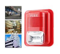 Alarme de Protection Incendie DC12V/24V,Système de Sécurité Alerte Sirène avec Avertisseur Stroboscopique, Alarme Sonore Sirène 105DB, Idéal pour Les Bureaux De L'école à La Maison
