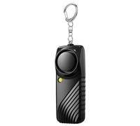 Alarme de sécurité personnelle avec pile - Porte-clés d'alarme d'urgence 130 dB avec lumière LED Le noir