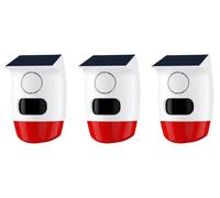 Alarme de sécurité solaire, sirène de 120 dB, détecteur de mouvement PIR, lot de 3