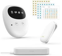 Alarme d'énurésie sans fil blanche for garçons et filles, alarme d'énurésie nocturne avec capteur rechargeable USB, capteur haute sensibilité for l'énurésie au lit avec 3 modes d'alerte