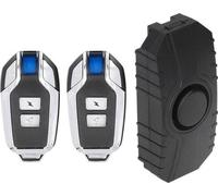 Alarme électrique pour vélo, noire, longue, avec fonction de sifflement, 2 télécommandes