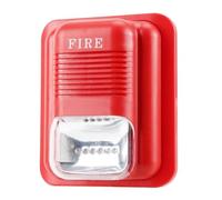 Alarme Incendie, 12V/24V CC Alarme de Protection Incendie sonore et Lumineuse 134x115x48mm/5,3x4,5x1,9 po Sirène stroboscopique d'avertissement légère pour la sécurité Domestique