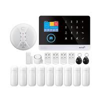 Alarme Intelligente, Kit De Bricolage Système D'alarme Sécurité Anti-cambriolage Intelligent Sans Fil GSM Avec Capteur Porte Et Mouvement(Set 12)