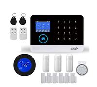 Alarme Intelligente, Système d'alarme de sécurité à domicile sans fil 4G for l'application Tuya Smartlife avec détecteur fumée for capteur mouvement for animaux compagnie(L)