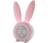 Alarme Lapin Mignon Horloge Numérique Creative Led Snooze Cartoon Horloge Électronique Rose PL853 Rose G