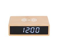 Alarme LED avec chargeur de téléphone Karlsson Flatw. Marron 10,6x3,1 cm