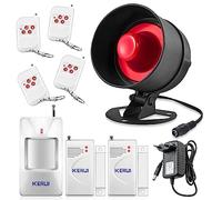 Alarme Maison sans Fil, Alarme Maison 10 Pièces avec115dB Sirène Alarme Porte Télécommande Detecteur de Mouvement Ring Alarm Système de Sécurité Kit pour Alarme Garage/Camping Car