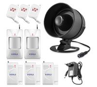 Alarme Maison sans Fil, Alarme Maison 10 Pièces avec115dB Sirène Alarme Porte Télécommande Detecteur de Mouvement Ring Alarm Système de Sécurité Kit pour Alarme Garage/Voiture/Appartement