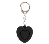 Alarme Personnelle Cœur Noir en Plastique avec Lumière, 125 DB