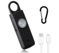 Alarme Personnelle Femme 130 DB Ultra Puissante, Rechargeable USB C | Anti Agression de Sécurité D'urgence avec Lampe LED, Kit Defense Femme Compact pour Auto Defense avec Porte-clés pour Sac