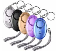 Alarme Personnelle, Porte-Clés D'alarme D'urgence 5 Pièces Avec Lampe Torche Anti-Agression Et Lumière Led Pour Femmes, Enfants Et Personnes Âgées