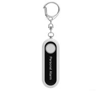 Alarme personnelle puissante de 130 dB pour femme, porte-clés sirène de sécurité avec lumière LED clignotante, dispositif d'autodéfense portable pour course et marche en plein air, blanc