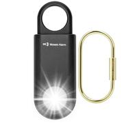 Alarme Personnelle Rechargeable 135 DB avec Torche Ultra Brillante et Lumière Stroboscopique | Sirène SOS pour Femmes et Enfants | Alarme Forte Anti-Ours Randonnée | Noir