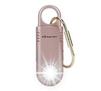 Alarme Personnelle Rechargeable 135 DB avec Torche Ultra Brillante, Poignée Antidérapante & Porte-Clés | Sirène SOS pour Femmes & Étudiantes | Alarme Anti-Ours Randonnée | Or Rose