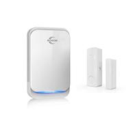 Alarme pour Porte et Fenêtre Sonnette avec capteur magnétique pour porte 38 sons 4 modes de volume réglables Indicateur LED Sonnette pour commerces/maison