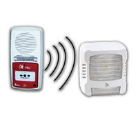 Alarme radio type 4 avec diffuseur sonore et lumineux incendie - RADIO - Pack prêt à poser