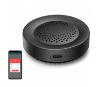 Alarme sirène intelligente WiFi : alarme de sécurité domestique avec 100 dB | Sirène intérieure intelligente pour système de sécurité domestique, alarme d'effraction sans fil, compatible avec Alexa (noir