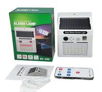 Alarme Solaire d'extérieur - Sirène Solaire sans Fil | Alarme de sécurité Solaire, sonore à énergie Solaire pour Animaux, télécommande à Induction pour Cerfs, mouffettes, ratons laveurs