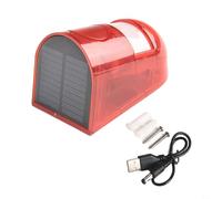 Alarme solaire extérieure 110 dB Sirène forte et LED clignotante IP65 Résistant aux intempéries Détecteur de mouvement PIR pour allée patio clôture Rouge
