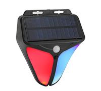 Alarme Solaire Sonore et Lumineuse, Lampe Clignotante étanche IP65 avec Détecteur de Mouvement avec Alerte Sonore Sirène 129 Décibels, 4 Modes, pour Ferme, Villa, Maison